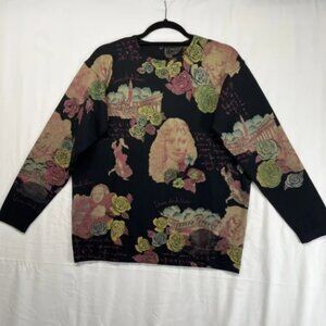 BY MAREX Leonardo Da Vinci Women Wool Sweater Vintage Knit Fits Small/Medium